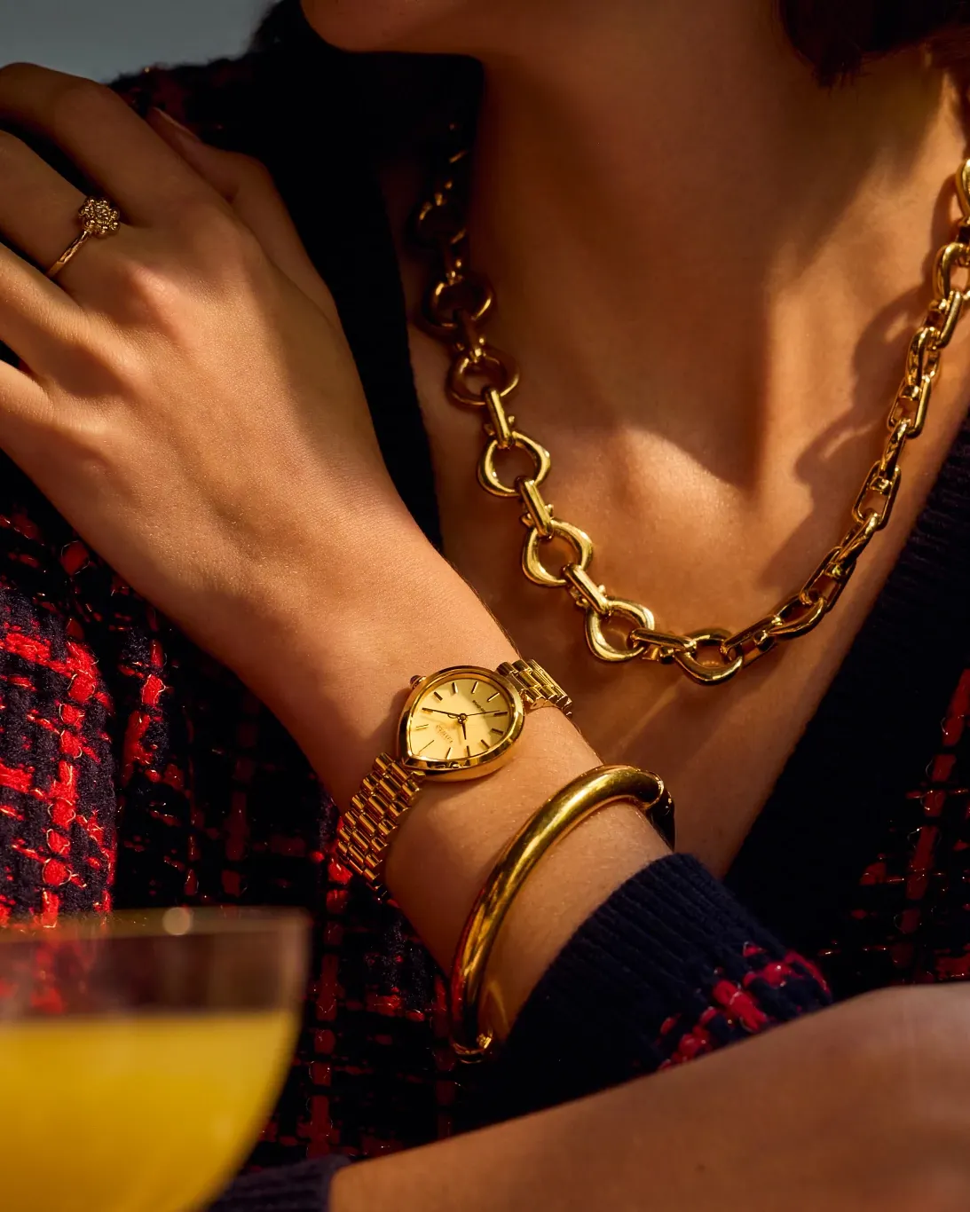 Citizen L Rainell Gold-Tone Dial Stainless Steel Bracelet EM1202